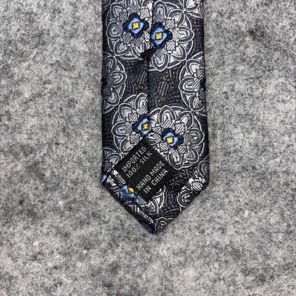 Jos. A.‎ Bank Signature Men's Golden Blue Diamond Weave 100% Silk Neck Tie
